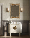Forget-Me-Not Gold Rectangular Mirror