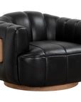 Tadeo Swivel Lounge Chair - Rustic Oak - Maison Vogue