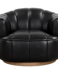 Tadeo Swivel Lounge Chair - Rustic Oak - Maison Vogue