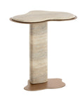 Isola End Table - Travertine Look