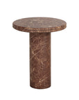 Bastion End Table - Marble Look-Mocha Marble Look