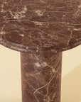 Bastion End Table - Marble Look-Mocha Marble Look