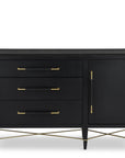 Verona Black Three-Drawer Chest - Maison Vogue