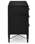 Verona Black Three-Drawer Chest - Maison Vogue