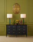 Verona Black Six-Drawer Chest