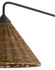 Basket Swing Arm Sconce-Blacksmith