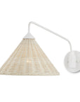 Basket White Swing-Arm Wall Sconce