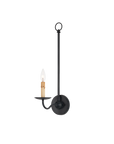 Saxon Single-Light Black Wall Sconce
