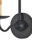 Saxon Single-Light Black Wall Sconce