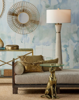 Galuchat Ivory Hourglass Floor Lamp