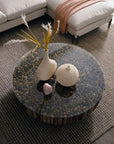 Manhattan Coffee Table Round, with Glass - Maison Vogue