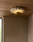 Camella Small Flush Mount-Antique Brass