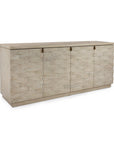 Tessere Four-Door Credenza, Limed