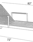 Daytona Outdoor Chaise, Armed