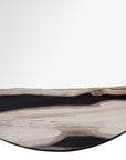 Petrified Slice Mirror, Black Frame, Large