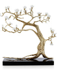 Sakura Sculpture on Marble, Brass