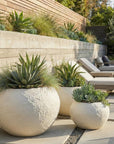 Aera Planter, Wide, Off White, Medium