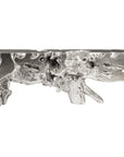 Freeform Console Table Silver Leaf, Extra Large - Maison Vogue