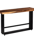 Iron Frame Bar Table, Chamcha Wood, Natural