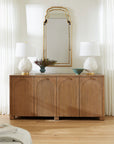 Arcadia 4-Door Cabinet, Soft Glow Oak