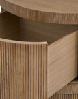 Atlas 2-Drawer Side Table, Soft Glow Oak
