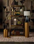 Viaggio Antique Brass Cordless Floor Lamp
