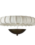Camella Flush Mount-English Bronze Steel, Ivory Ricestone