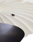 Camella Flush Mount-English Bronze Steel, Ivory Ricestone