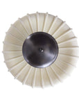 Camella Flush Mount-English Bronze Steel, Ivory Ricestone