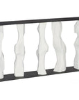 Cast Women Metal Framed Console, Roman Stone