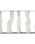 Cast Women Metal Framed Console, Roman Stone