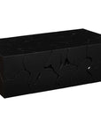 Teak Slice Coffee Table, Rectangle, Black - Maison Vogue