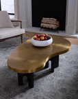 Jacob Coffee Table, Antique Brass