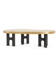 Jacob Coffee Table, Antique Brass