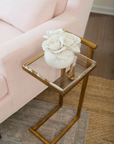 Lucia Accent Table, Gold Leaf