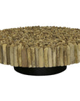 Manhattan Coffee Table Round, with Glass - Maison Vogue