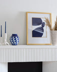 Columbina Vase, Blue and White