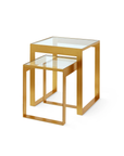Rialto Nesting Tables Set of 2, Gold Leaf