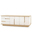 Simon 3-Drawer & 4-Door Cabinet, Light Natural Shimmer - Maison Vogue