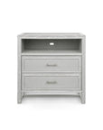Vivian 2-Drawer Side Table, Soft Gray - Maison Vogue