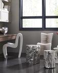 Log Large Silver Stool - Maison Vogue