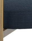 Seneca Dining Chair - Antique Brass - Arena Navy - Maison Vogue
