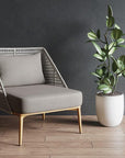 Andria Lounge Chair - Grey - Pallazo Taupe - Maison Vogue