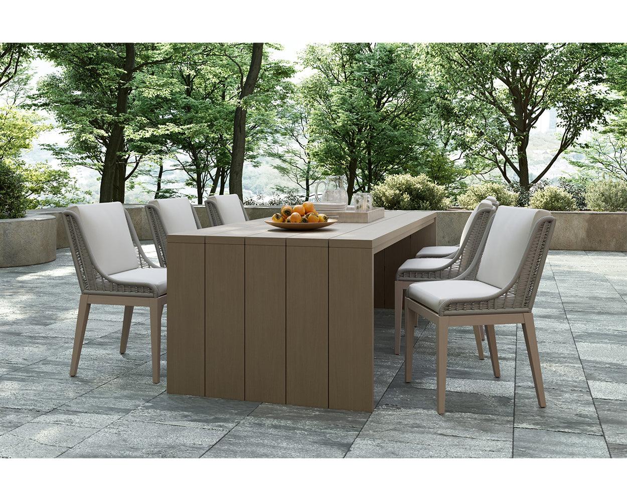 Sorrento Dining Chair - Drift Brown - Palazzo Cream – Maison Vogue
