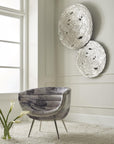 Molten Wall Disc Large, Silver Leaf - Maison Vogue