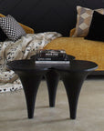Marley Coffee Table Chamcha Wood, Burnt Finish - Maison Vogue