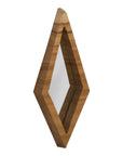 Diamond Chamcha Wood Mirror MD, Natural - Maison Vogue