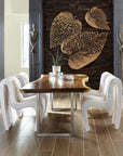 Birch Leaf Wall Art Copper, LG - Maison Vogue