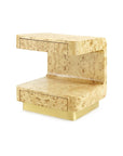EMIL 2-DRAWER SIDE TABLE, BURL - Maison Vogue