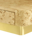EMIL 2-DRAWER SIDE TABLE, BURL - Maison Vogue